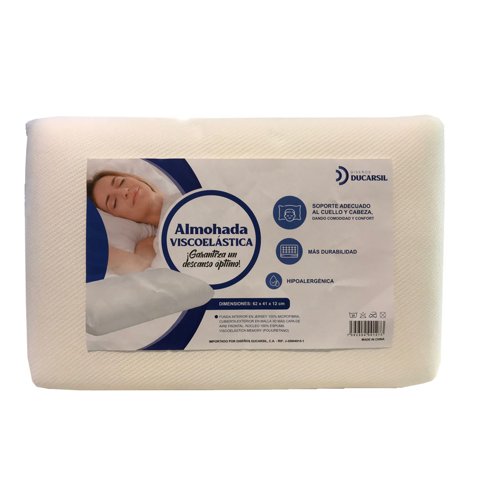 Almohada memory foam de espuma viscoelástica con forro protector, tamaño  estándar - Textiles MANTTRA Hotel Collection