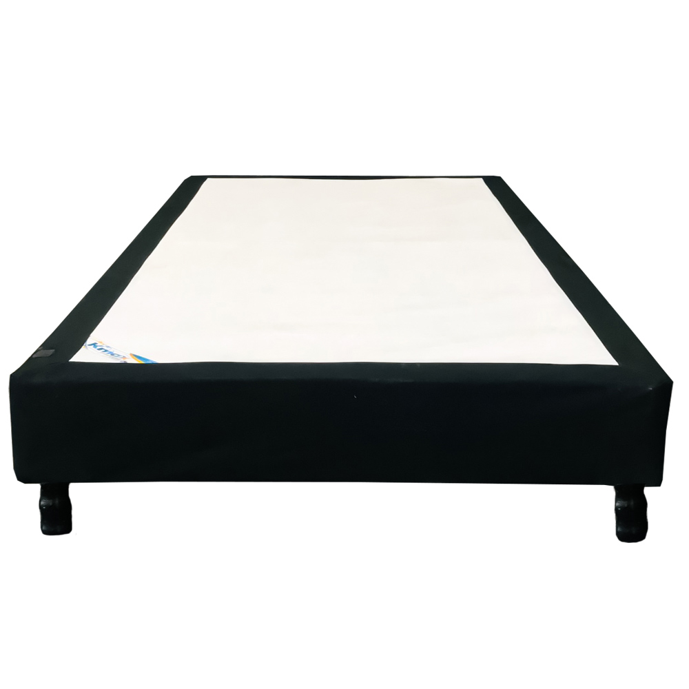 Cama box spring con colchón tela negro 80x200 cm - referencia Mqm-3142131